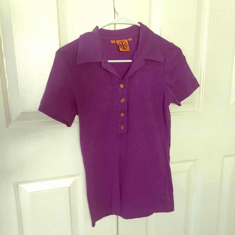 Tory Burch Purple Polo Size Small 🌺
